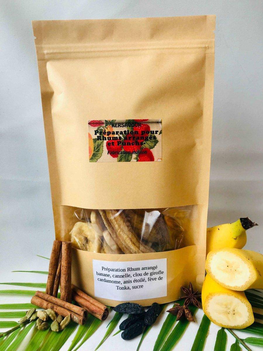 Coffret rhum arrangé : Banane Fève de Tonka cannelle