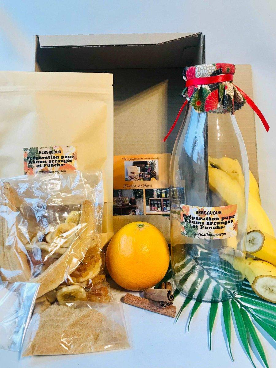 Coffret rhum arrangé : Banane Orange Cannelle