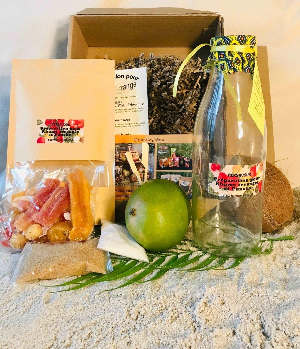 Coffret rhum arrangé : Papaye mangue coco kumquat
