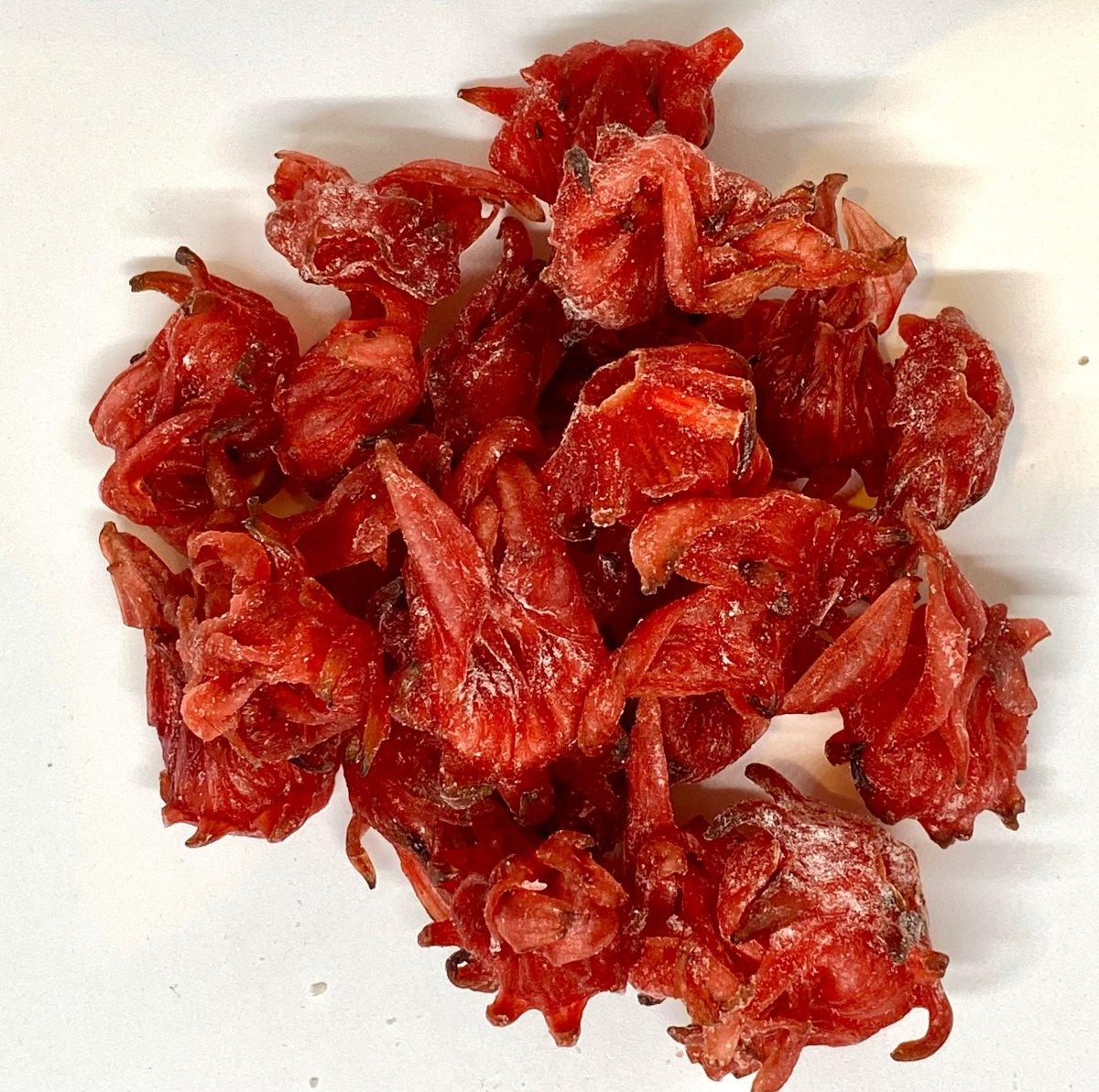 fleurs d'hibiscus confites