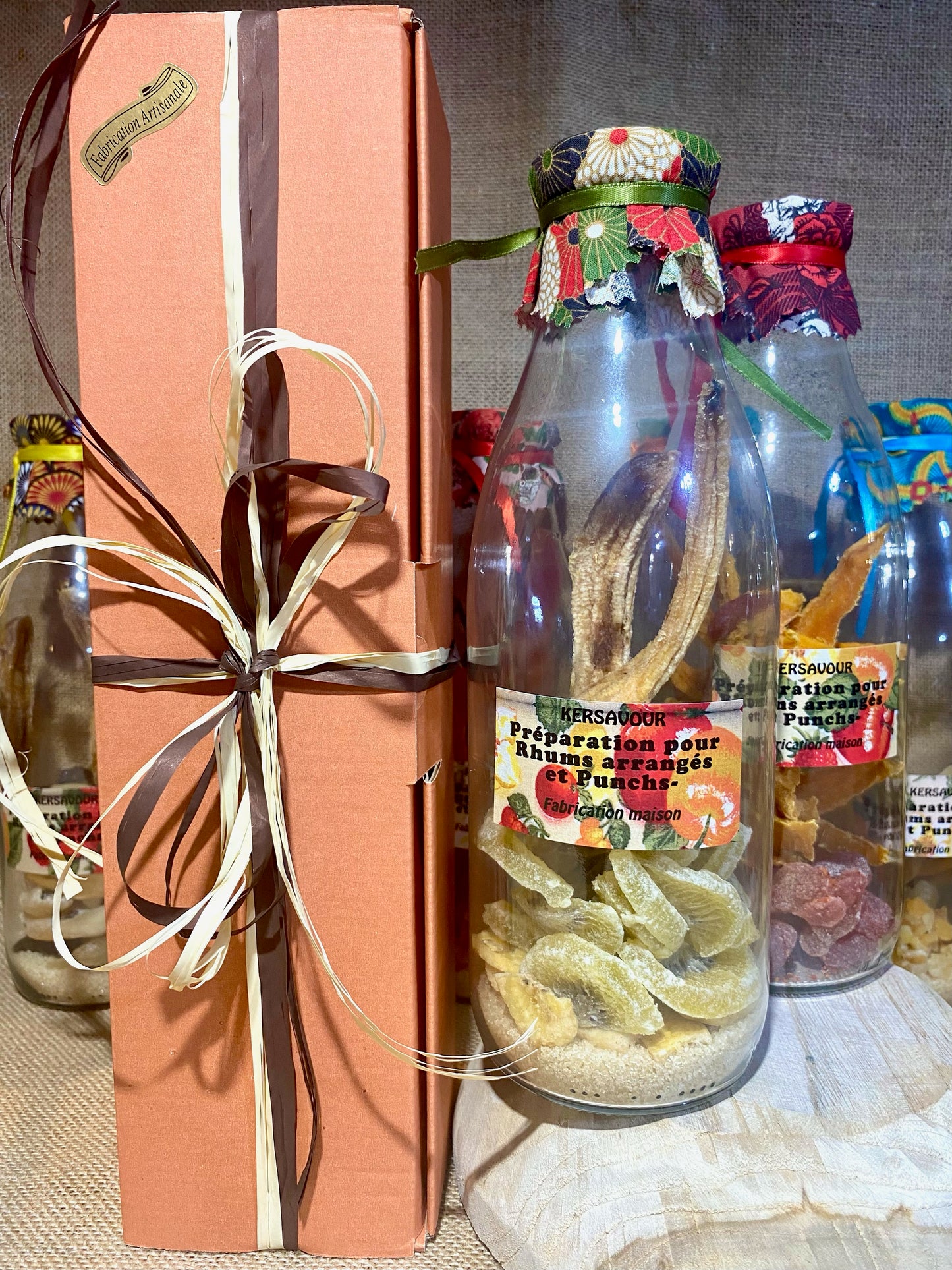 Bouteille rhum arrangé | banane kiwi