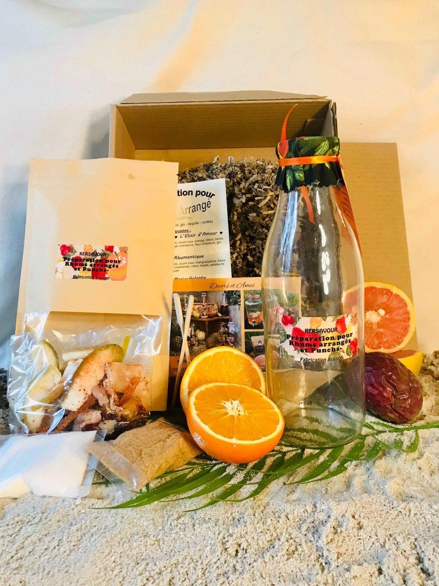 coffret rhum arrangé : pamplemousse passion orange cranberry