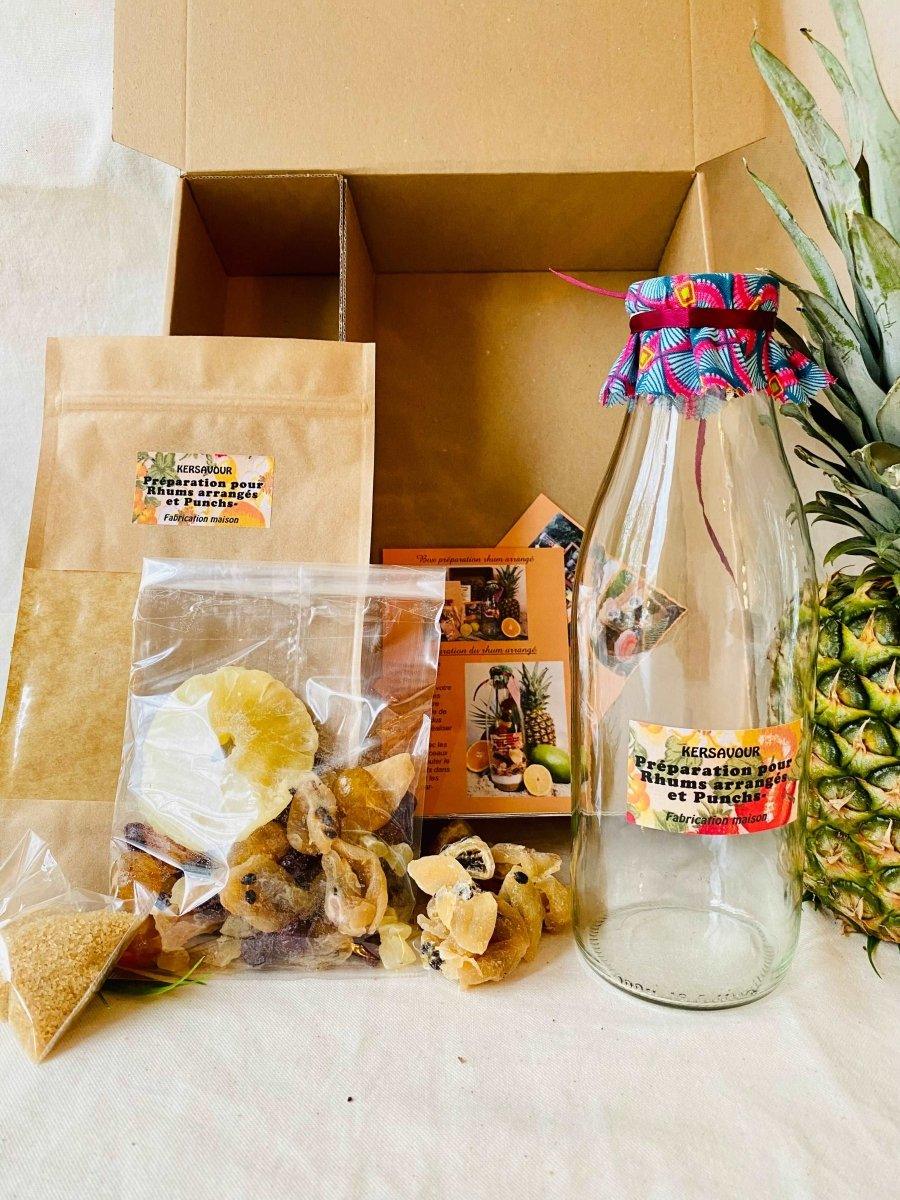 kit rhum arrangé : Fruits de la passion, Ananas, cranberry, kumquat
