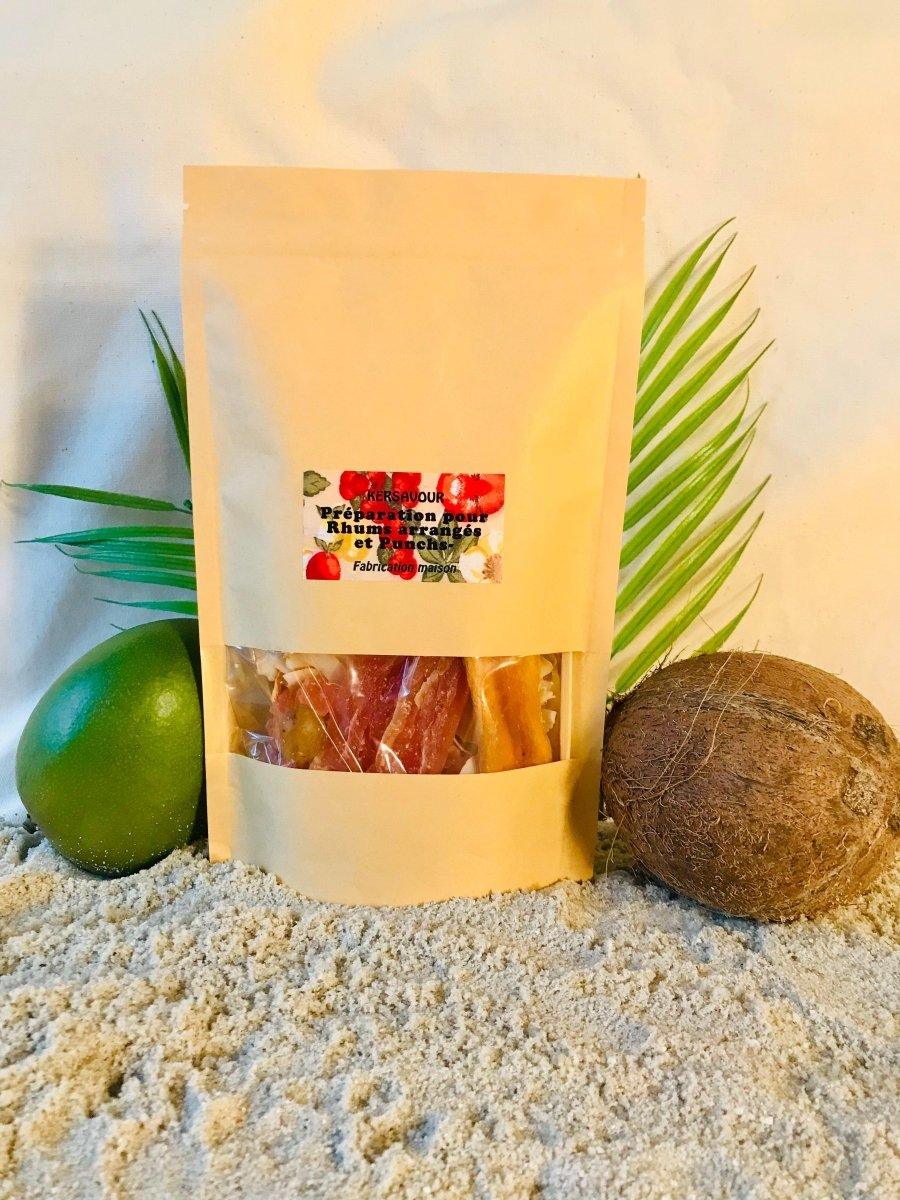 Sachet de préparation pour rhum arrangé kumquat Papaye mangue coco