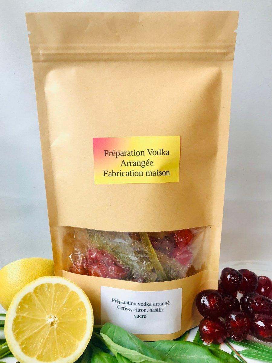 mélange Vodka arrangée : Basilic cerise citron