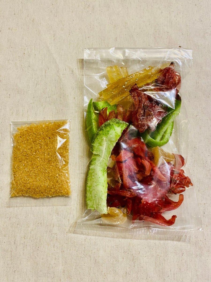 Preparation sangria blanche exotique