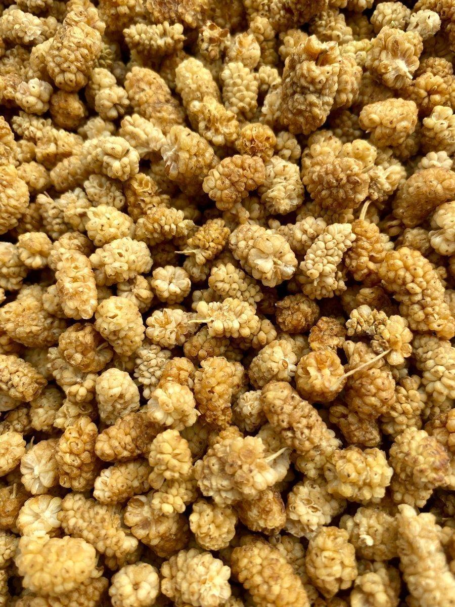 mûres blanches séchées vendues en vrac au kilo