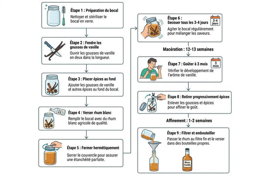 Recette rhum arrangé vanille épices : guide complet épicé