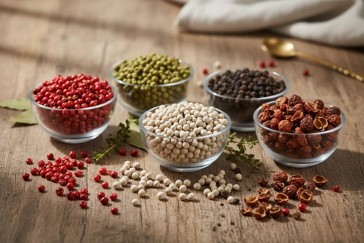 Poivre en grain rare – Kampot, Timut, Sichuan et Voatsiperifery 