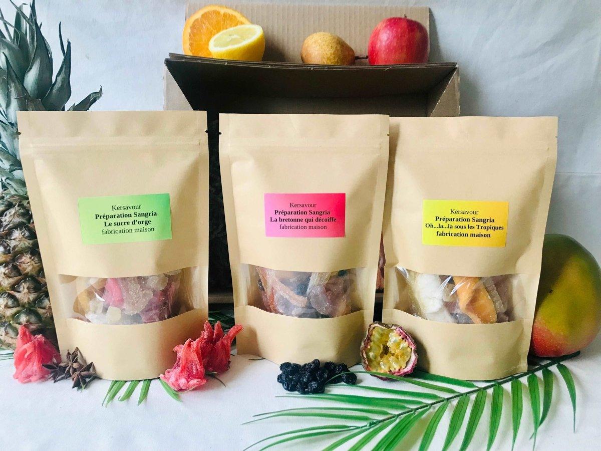 Coffret 3 préparation sangria rouge ou blanche