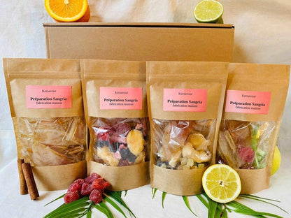 Coffret 4 preparation sangria rouge