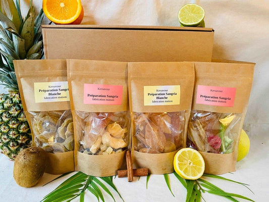 Coffret 4 sangria rouge blanche