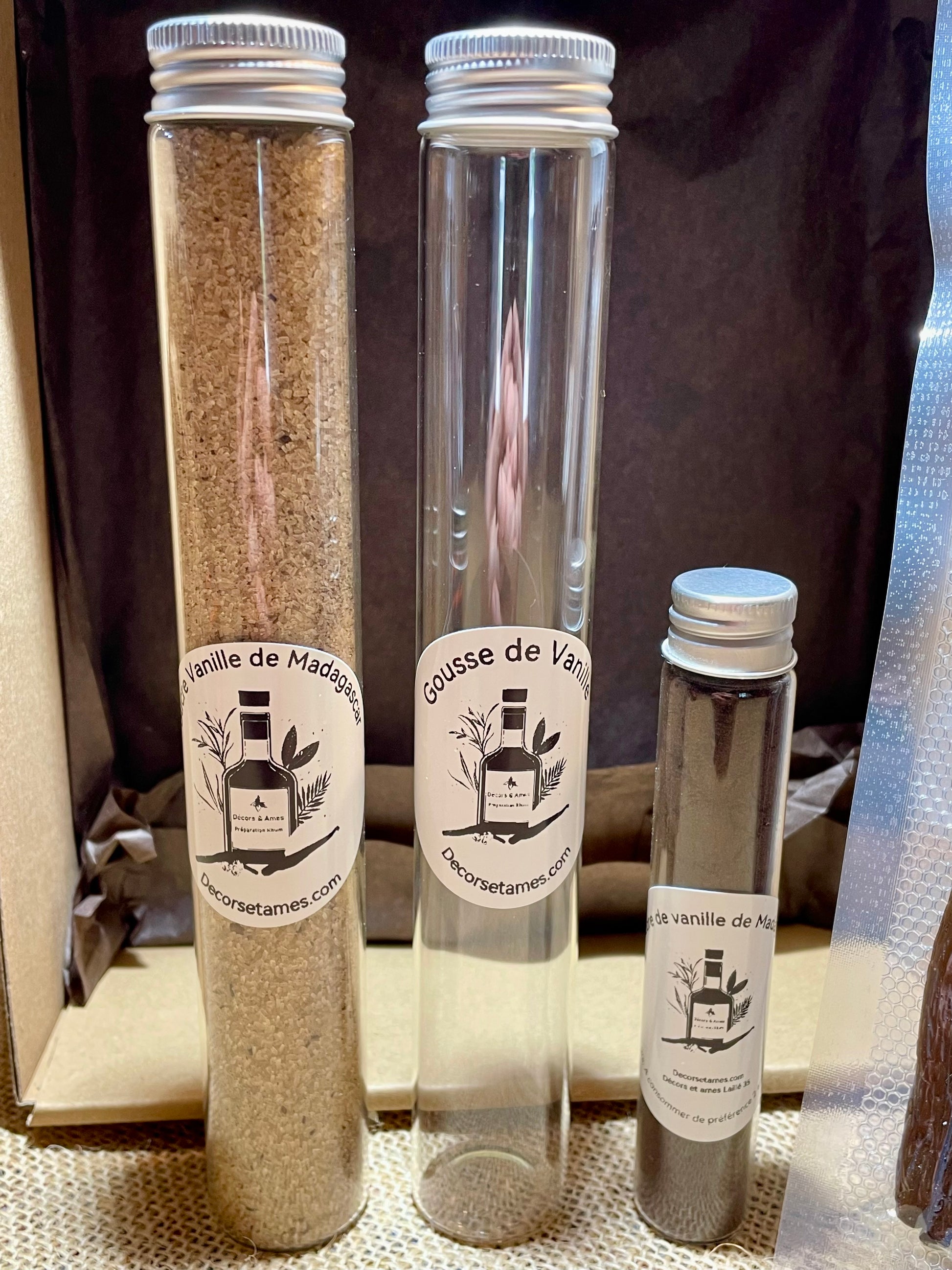 Coffret Vanille Pâtisserie avec tube et poudre de vanille