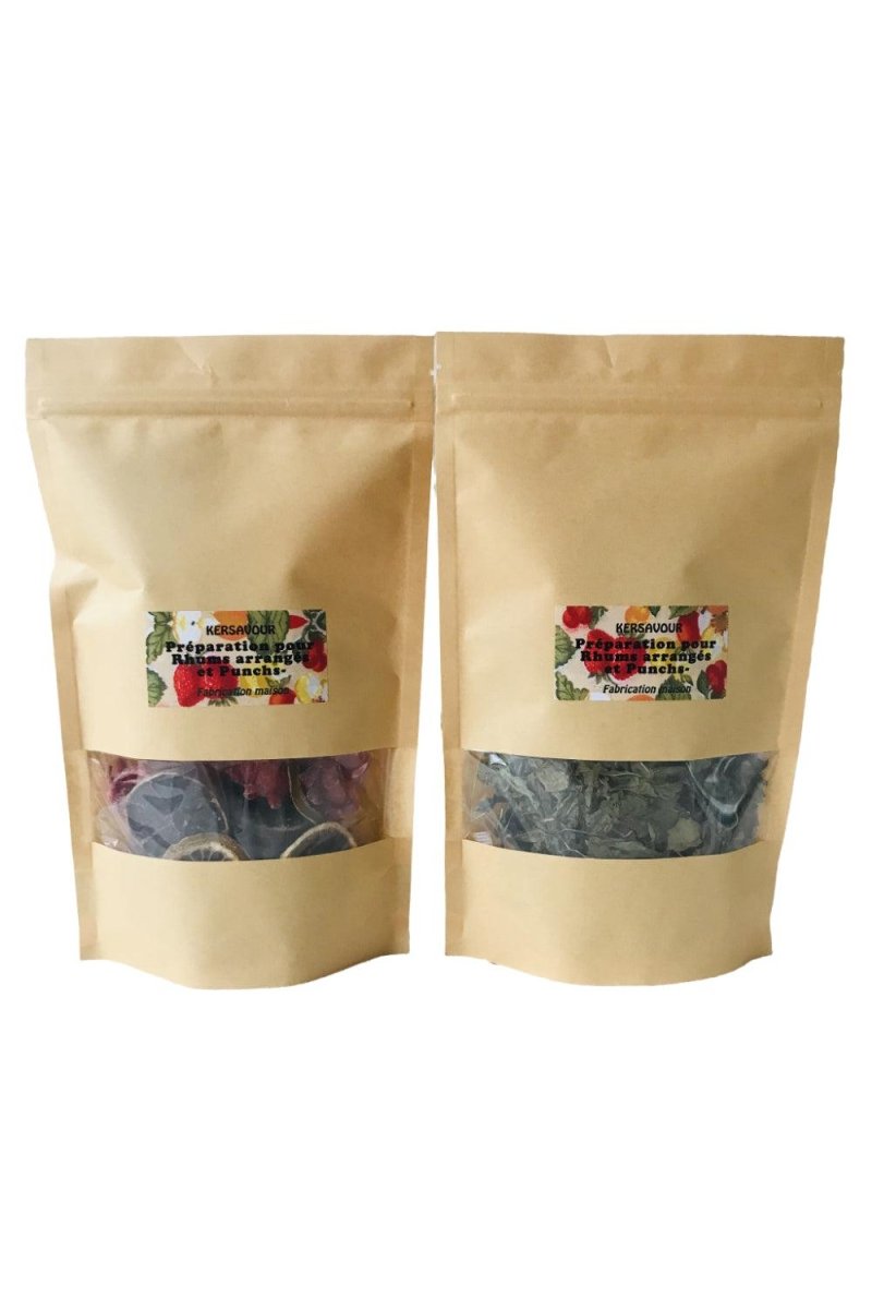 Sachet de préparation pour rhum arrangé Fraise/hibiscus/menthe/citron