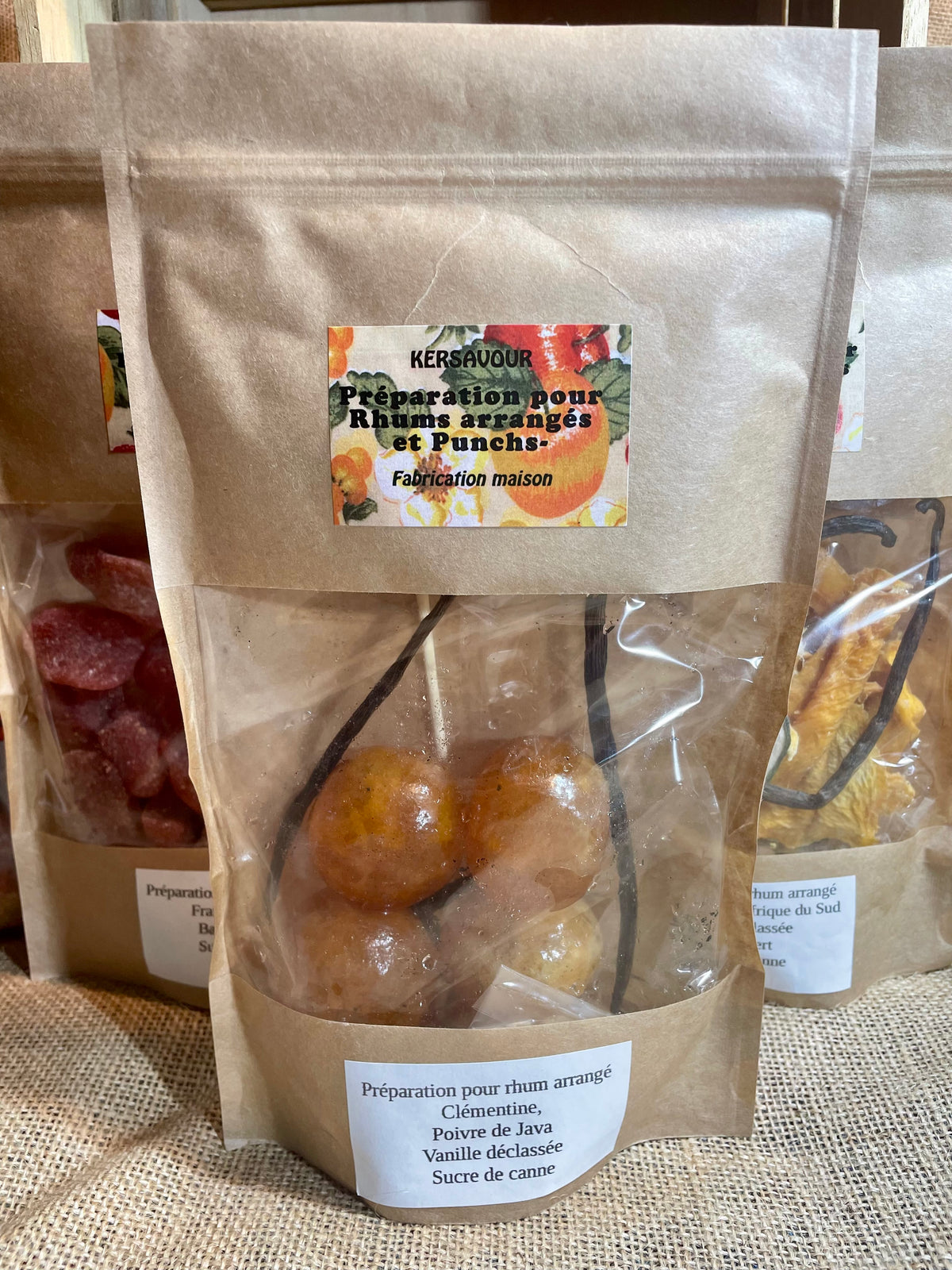Rhum arrangé clémentine vanille poivre de Java – Sachet de préparation artisanale