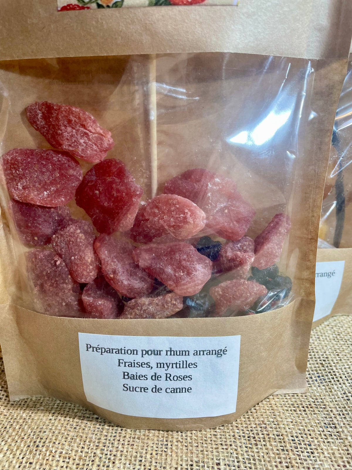 Sachet Rhum Arrangé Fraise Myrtille Baïe Rose 