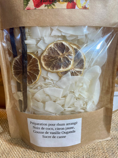 Sachet Rhum Arrangé Noix de Coco Citron Vanille 