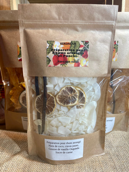 Sachet Rhum Arrangé Noix de Coco Citron Vanille | Décors et Ames