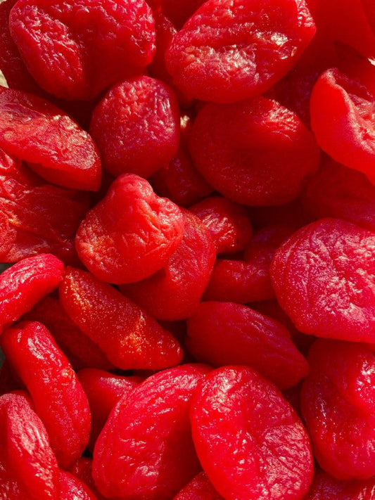 Abricots moelleux au jus de coquelicot présentés en vrac, collation énergétique