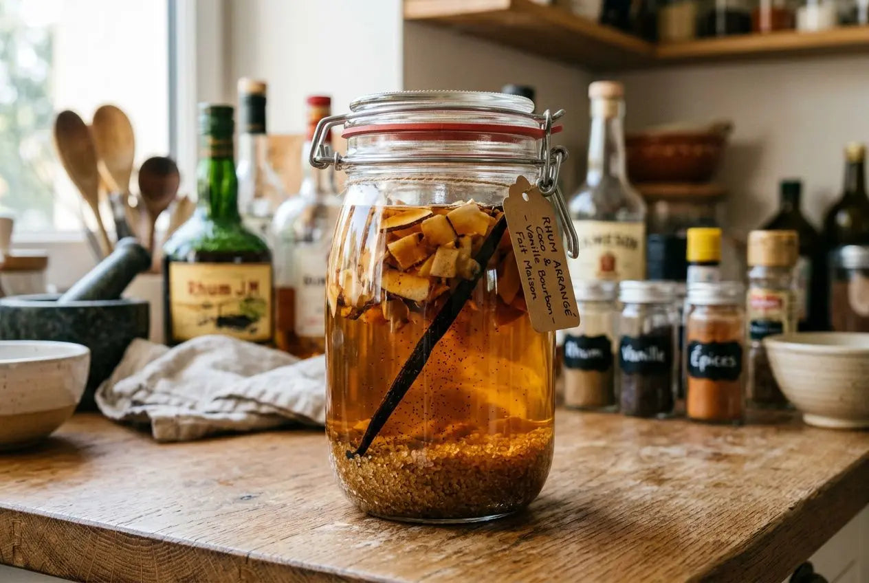 Bocal de rhum arrangé coco torréfié en macération