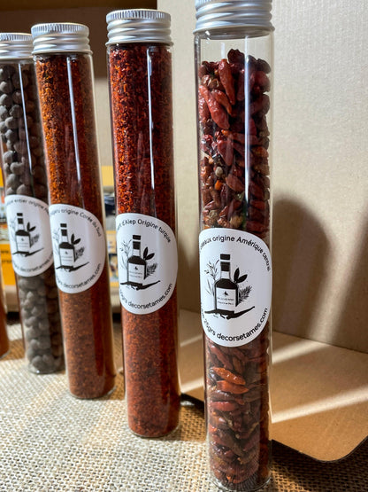 coffret cadeau de piment en tubes