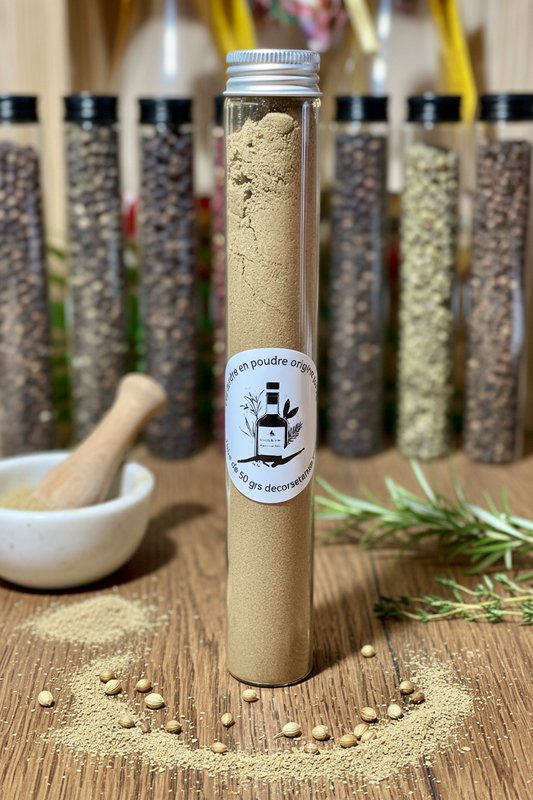 Coriandre en poudre —  tube en verre 50 grammes