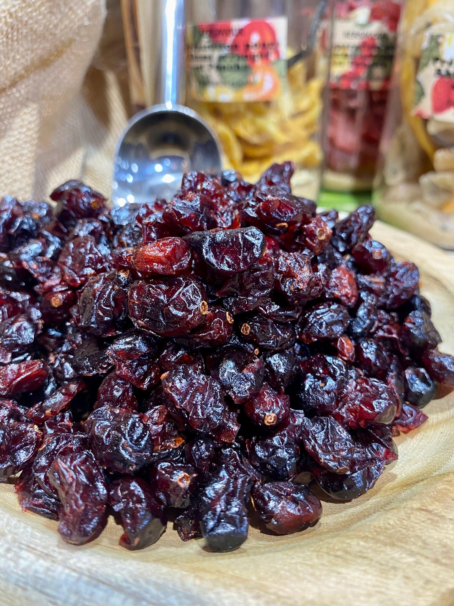 cranberries séchées fruitées snack sain à grignoter