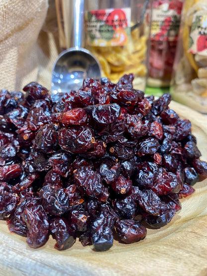 cranberries séchées fruitées snack sain à grignoter