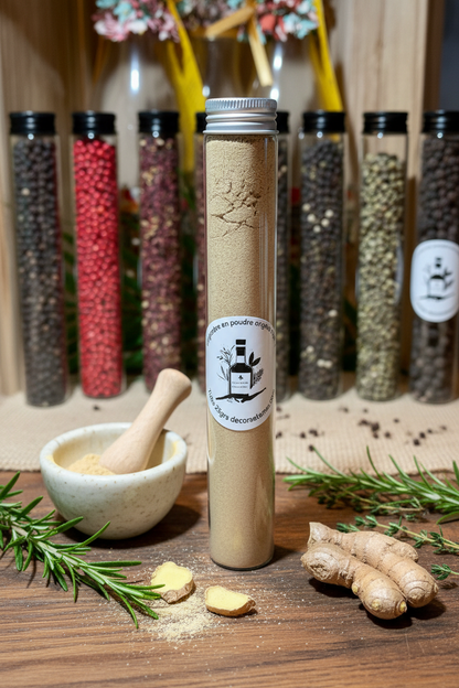 Gingembre en poudre Inde —  tube en verre