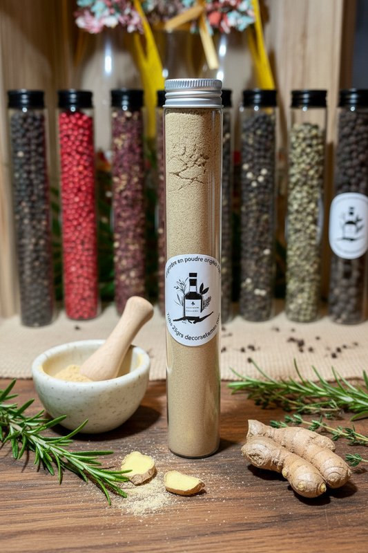 Gingembre en poudre Inde —  tube en verre