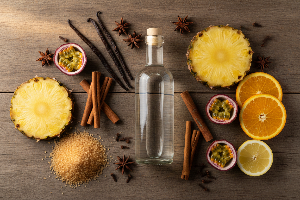 ingrédients pour faire un rhum arrangé