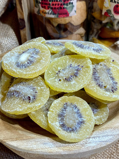 kiwi déshydraté pour collation ou cuisine gourmande, utilisation et recettes 