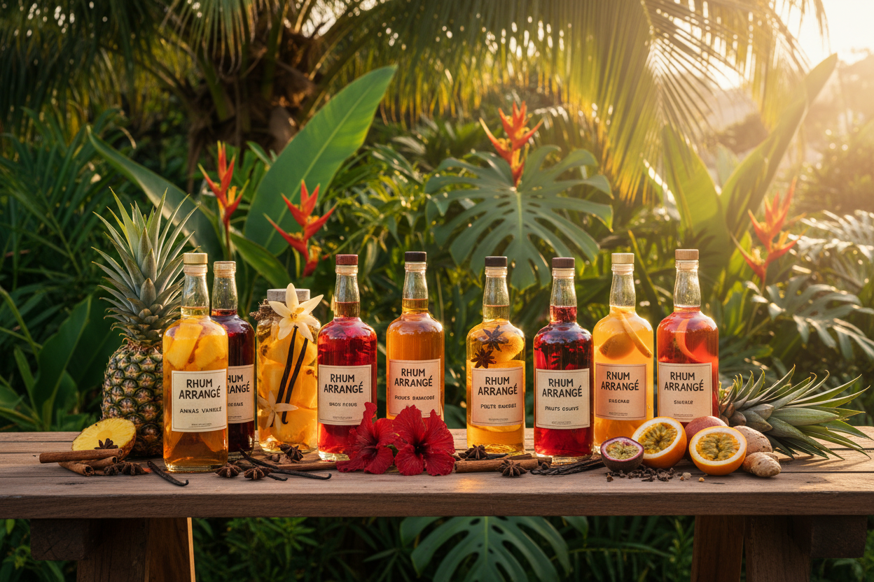 Le rhum arrangé est une boisson emblématique des îles tropicales, appréciée pour ses saveurs riches et variées.