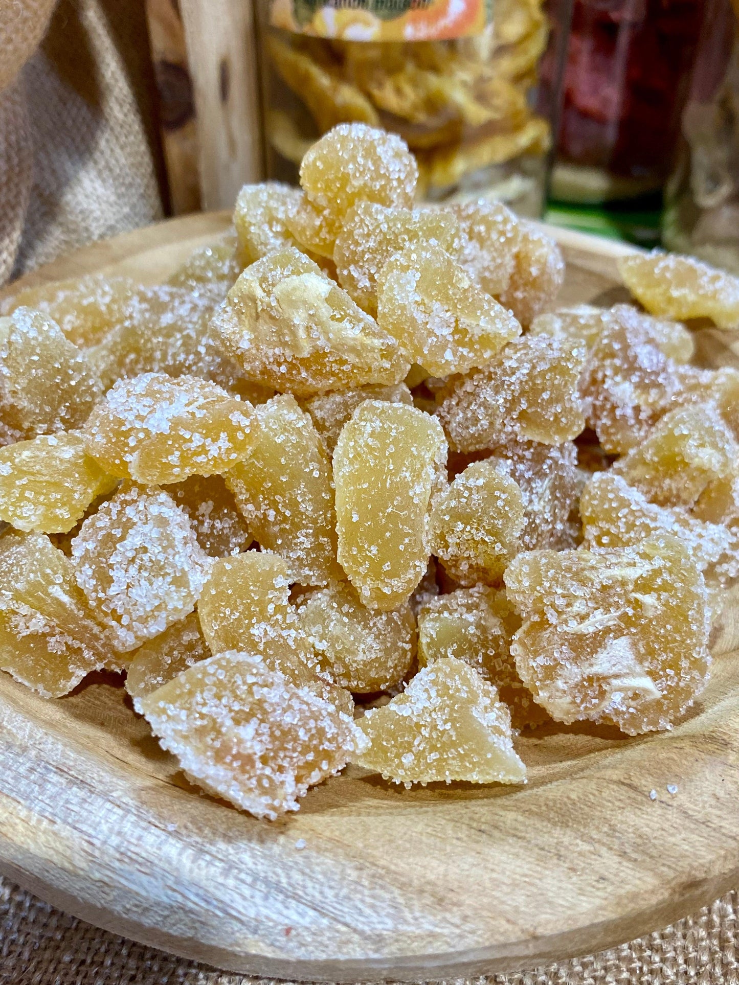 Gingembre confit en vrac – morceaux tendres et légèrement sucrés pour snack sain