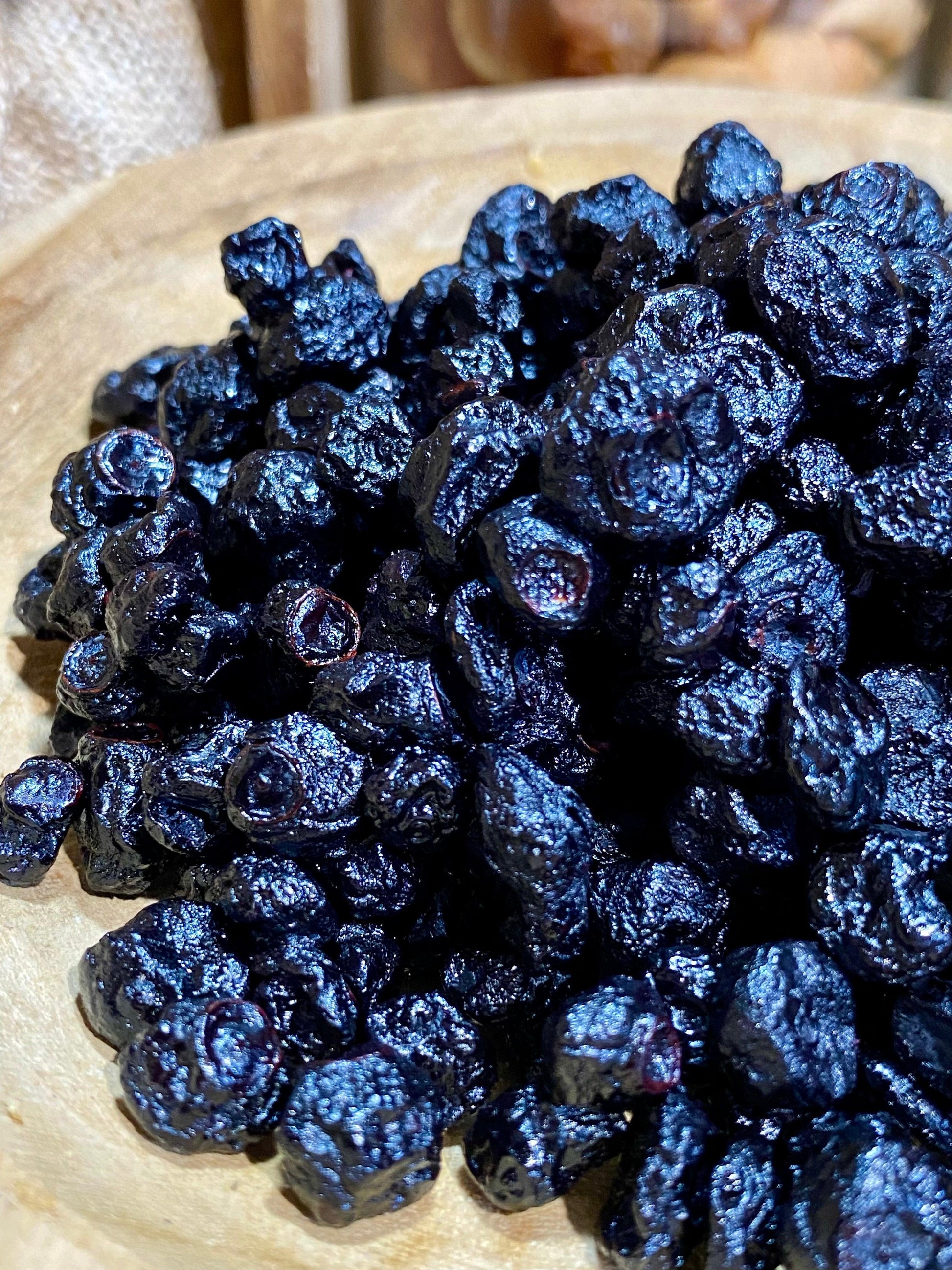 myrtilles séchées texture moelleuse goût acidulé