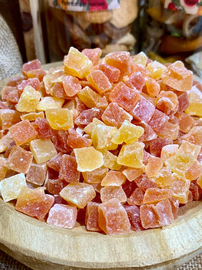 Papaye cube déshydratée pour décoration de desserts