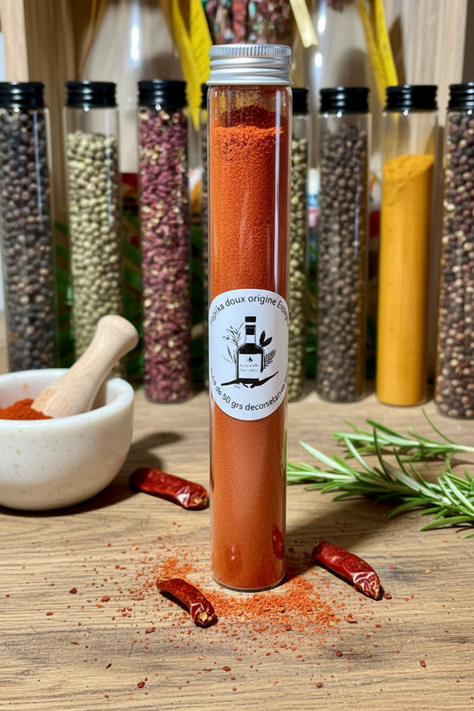 Paprika doux Espagne —  tube en verre
