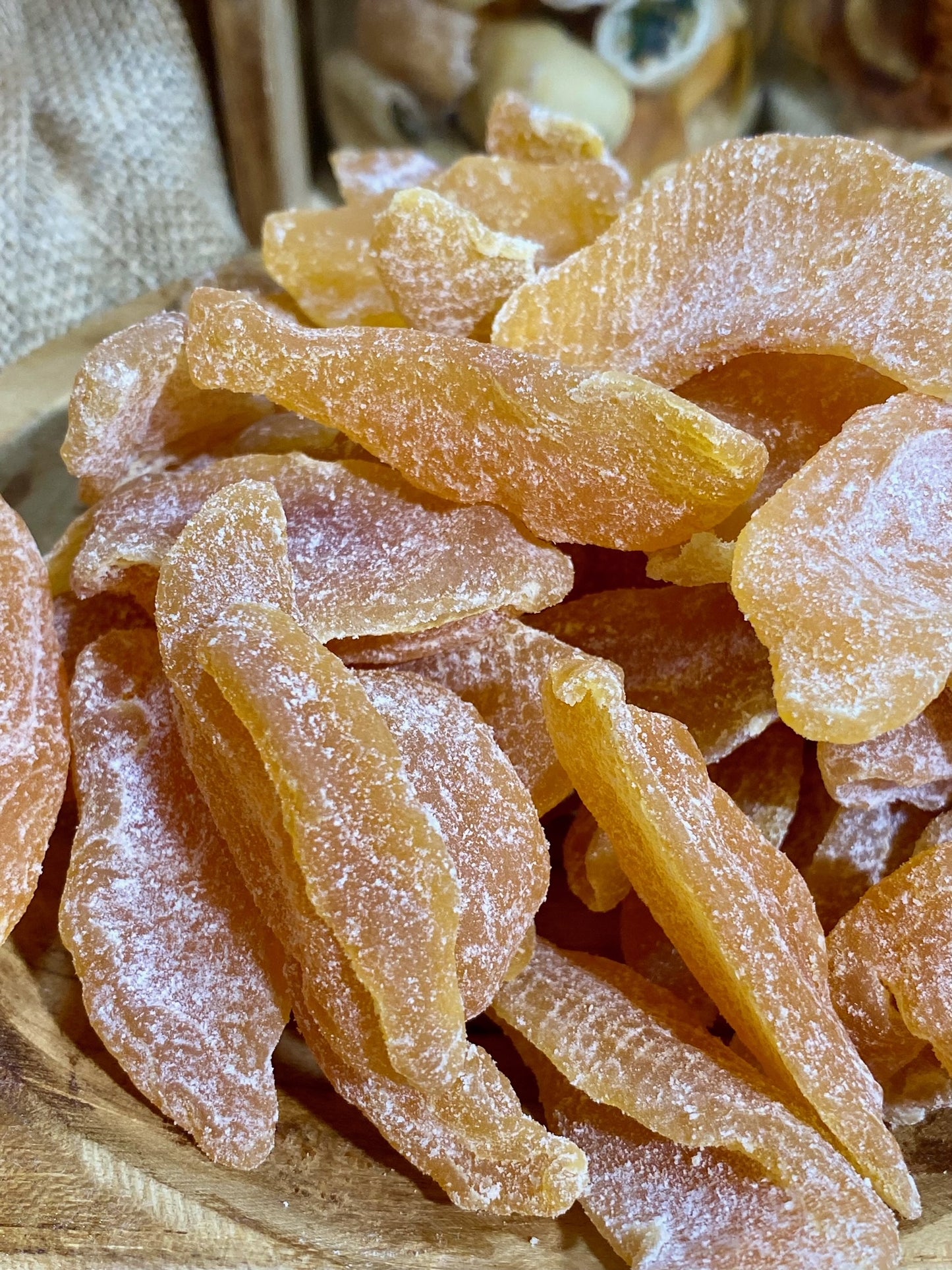 Pêches déshydratées en vrac – morceaux de pêche sucrés et moelleux, parfaits pour snack, salades, desserts ou granola maison