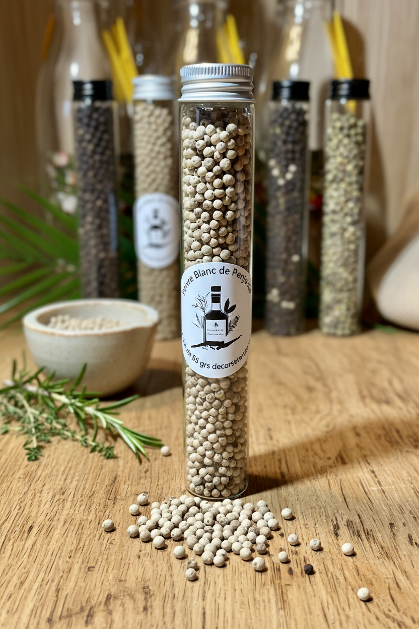 Poivre Blanc de Penja IGP — Grains blancs uniquement