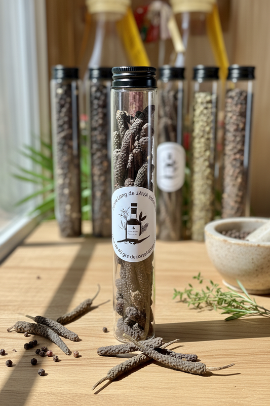 Poivre Long de Java — tube en verre 45 grs