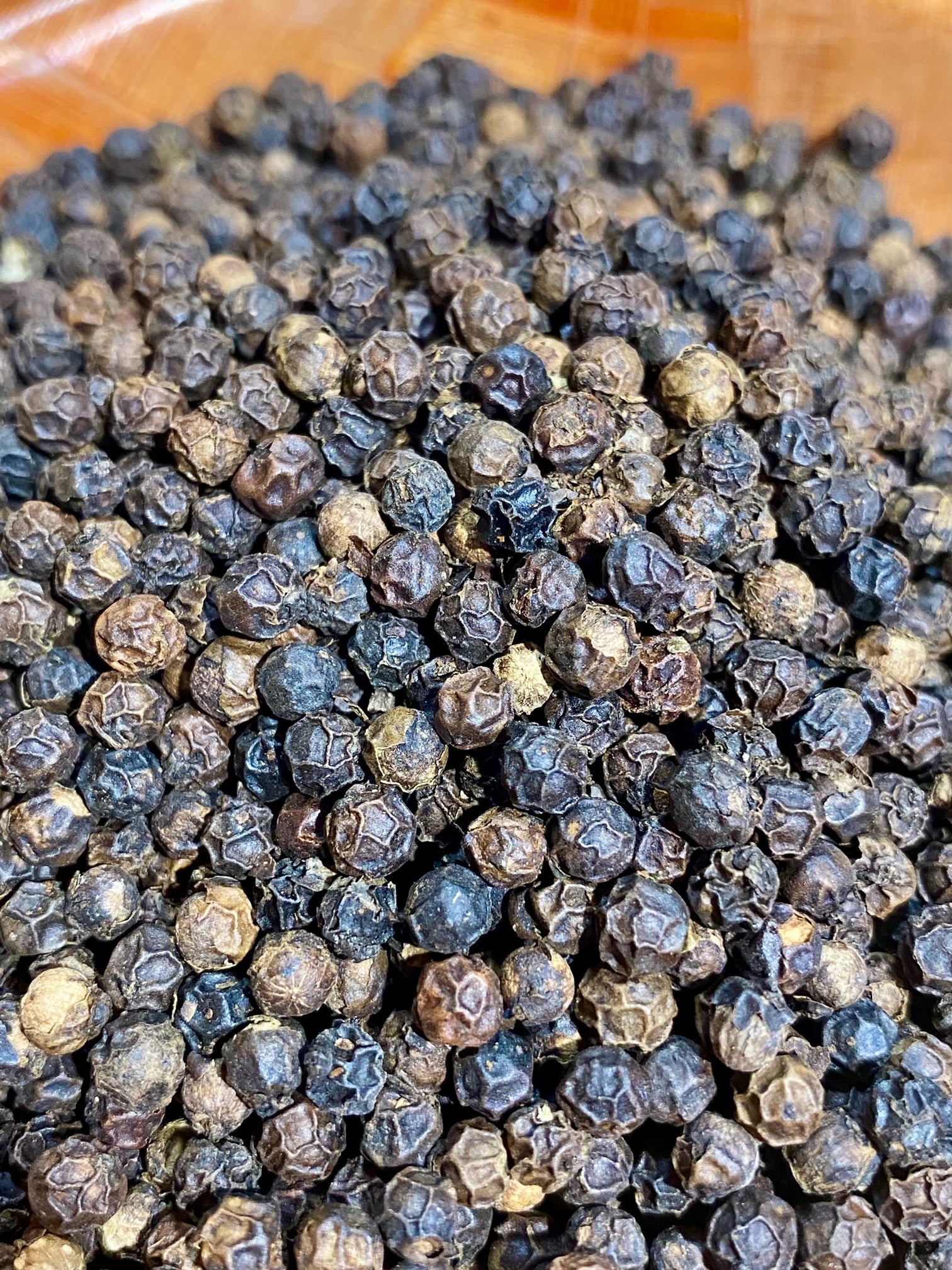 Poivre Tellicherry en grains, origine côte de Malabar, Inde