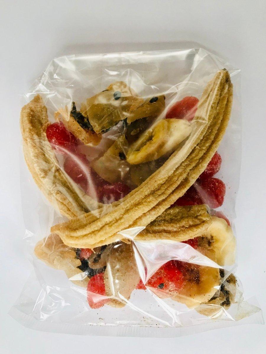 Ingrédients déshydratés pour rhum arrangé passion banane cerise maison