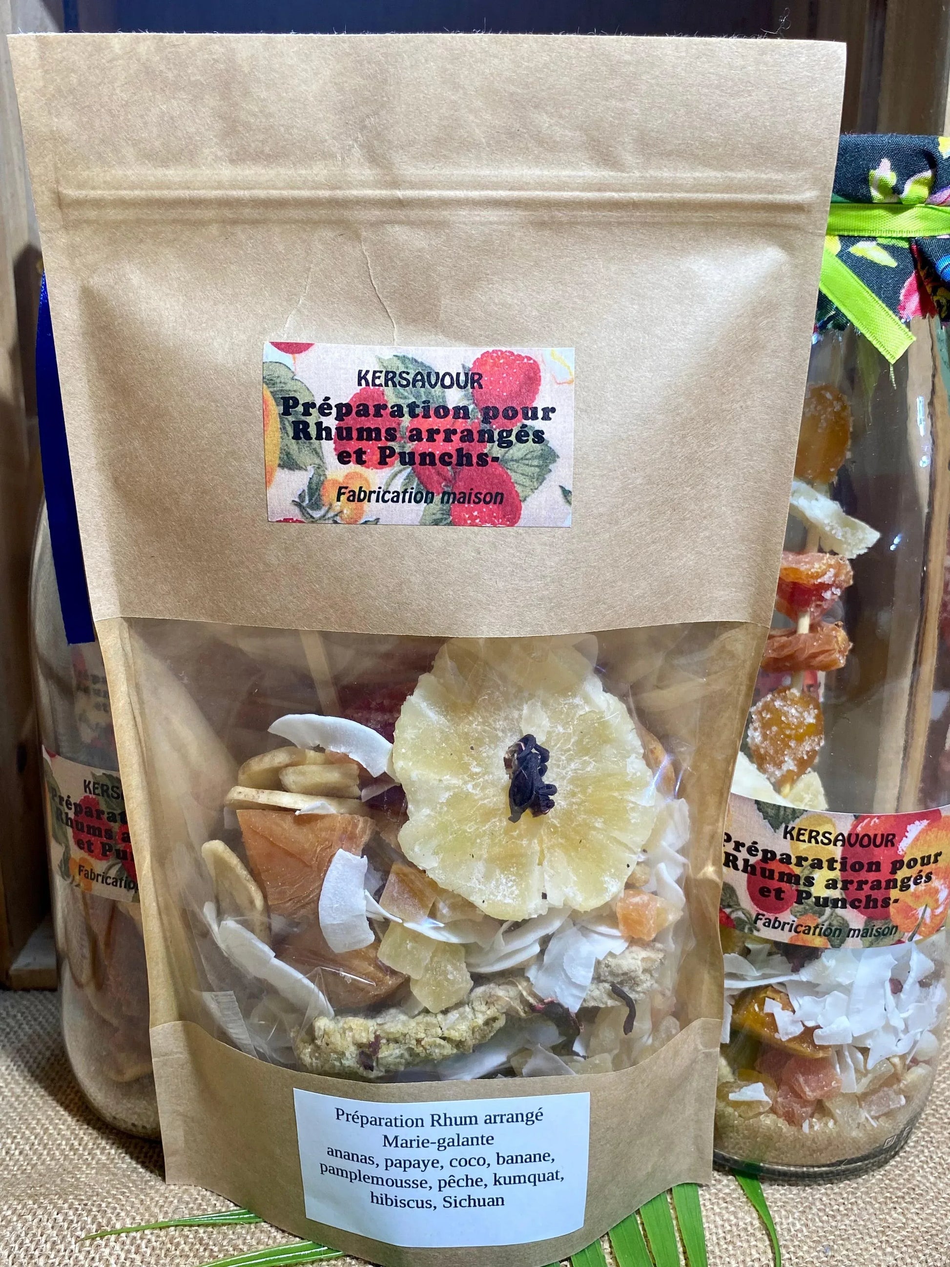 Mélange en vrac pour rhum arrangé La Marie‑Galante – fruits séchés tropicaux et épices soigneusement sélectionnés pour une boisson maison parfumée