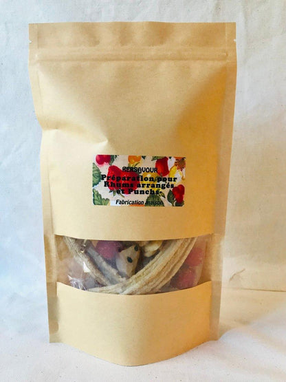 sachet préparation rhum arrangé : Passion banane cerise