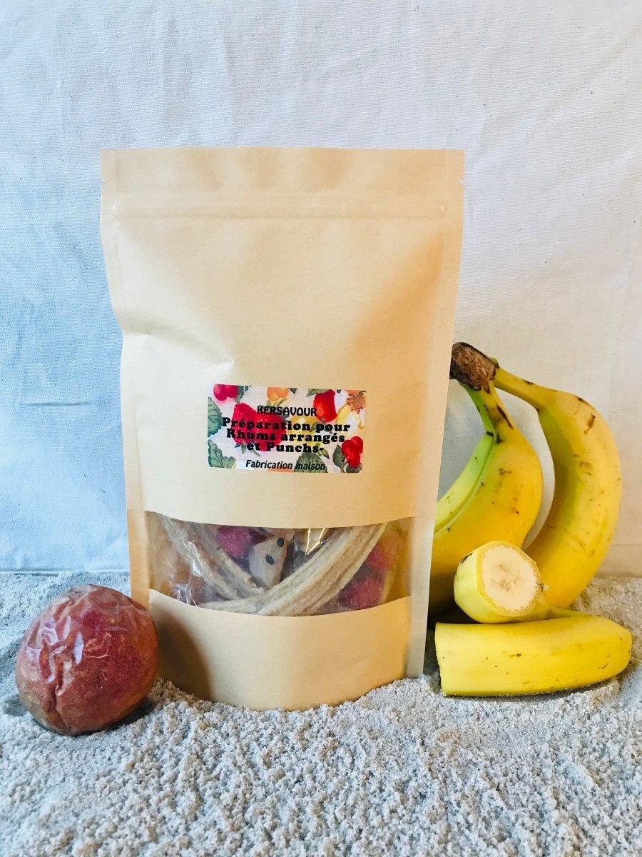 Rhum arrangé passion banane cerise recette maison – préparation fruitée pour 1 litre de macération