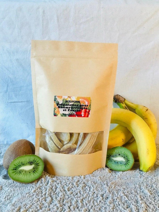 Rhum arrangé Banane kiwi, Sachet de préparation pour rhum arrangé