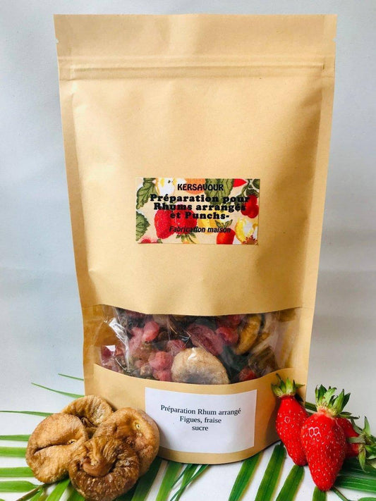 Rhum arrangé Figues Fraises, Sachet de préparation pour rhum arrangé