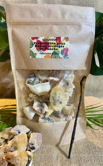 Sachet de préparation pour rhum arrangé passion vanille artisanal