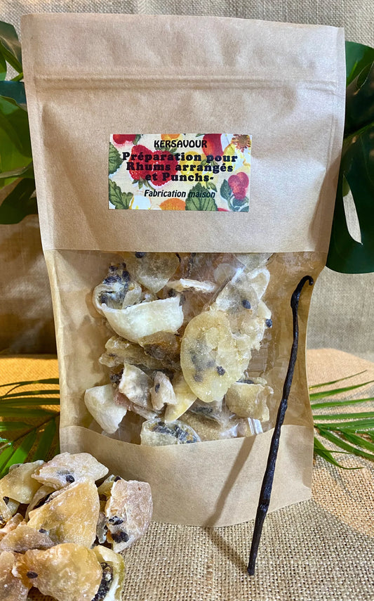 Sachet de préparation pour rhum arrangé passion vanille artisanal