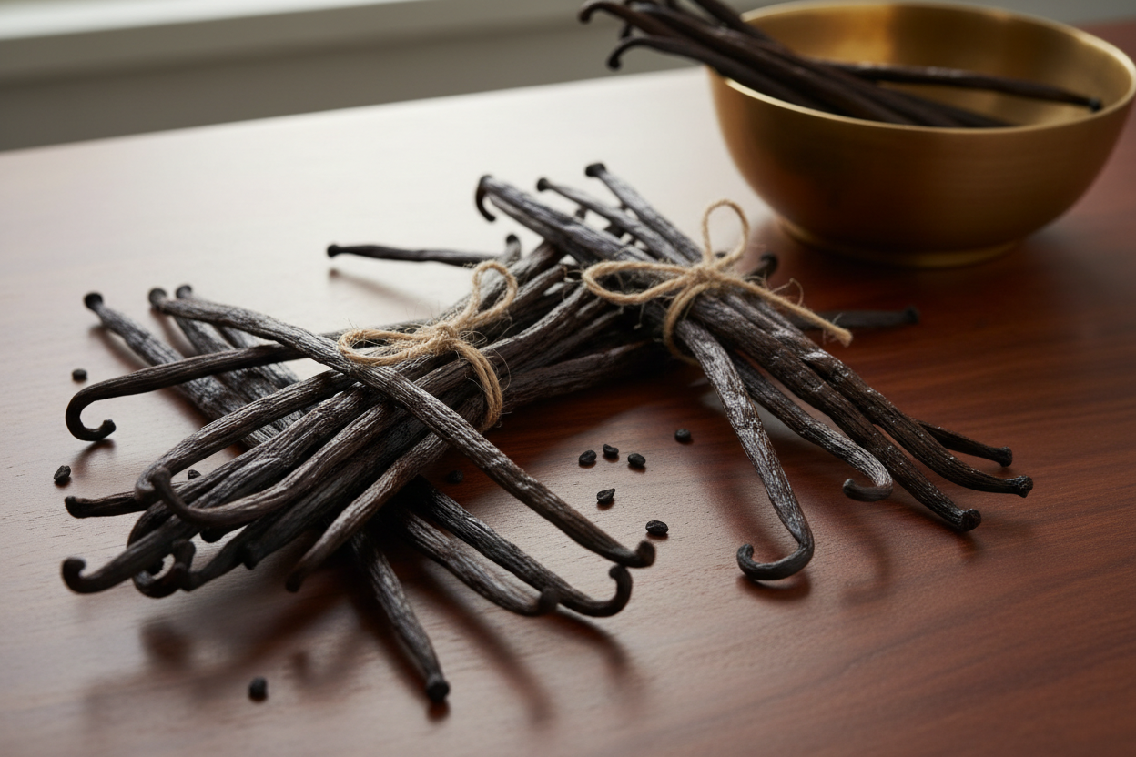 🌟 Sublimez toutes vos recettes avec nos gousses de vanille d’exception ! pas de texte sur l'image